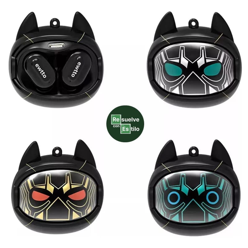 25-023 Audifonos ewtto carita 360 negro Audifonos ewtto carita 360 negro