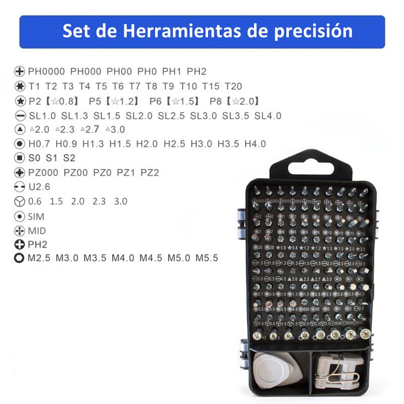Set de herramientas para celular puntas