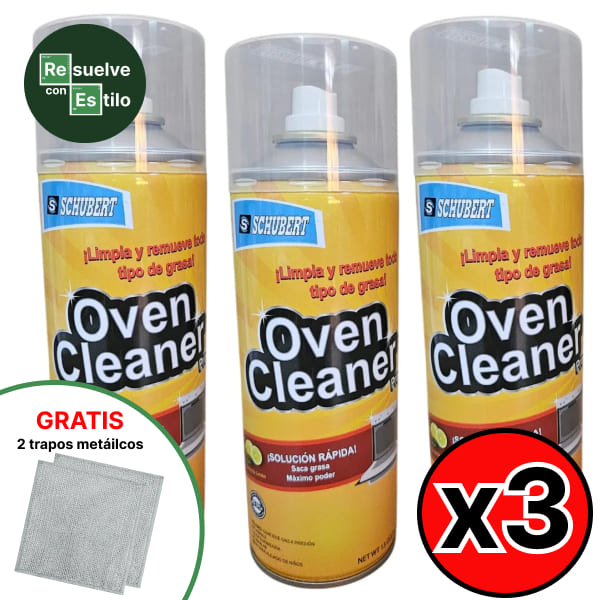 3 Oven cleaner más trapo metálico