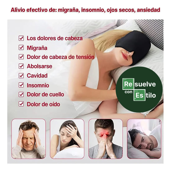 mascara antimigraña beneficios