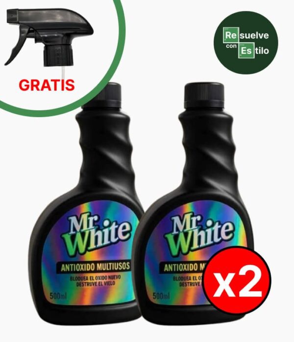 Antioxido Mr White con chisguete pack de 2