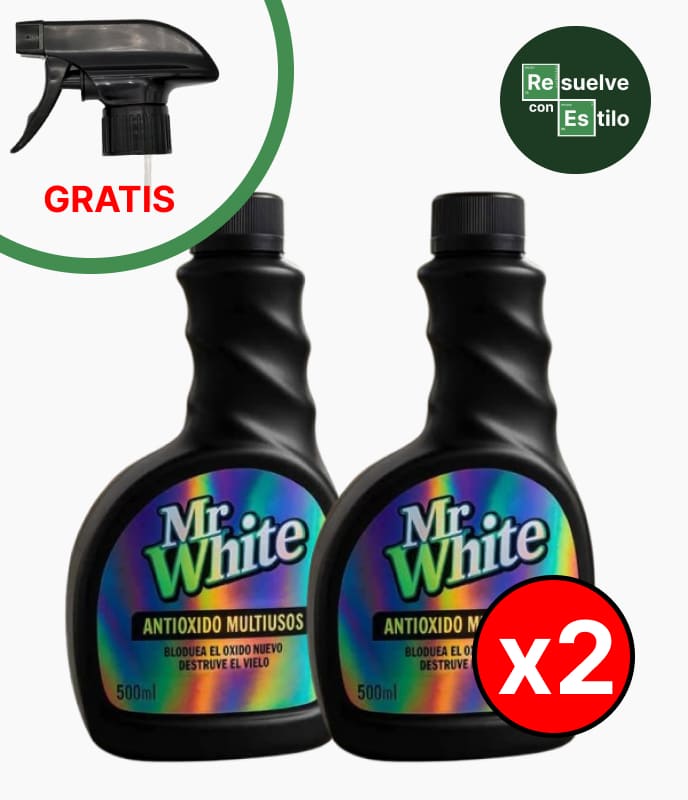 Antioxido Mr White con chisguete pack de 2
